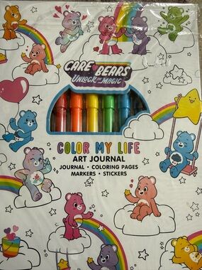 Care Bears Color My Life Art Journal Set w/ Markers Stickers Coloring Pages NIP